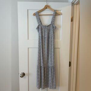 Isabel Maternity by Ingrid & Isabel Blue and White Midi Dress